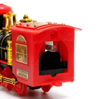 Железная дорога «Новый год», световые и звуковые эффекты, длина пути 270 см, работает от батареек Железная дорога «Новый год», световые и звуковые эффекты, длина пути 270 см, работает от батареек