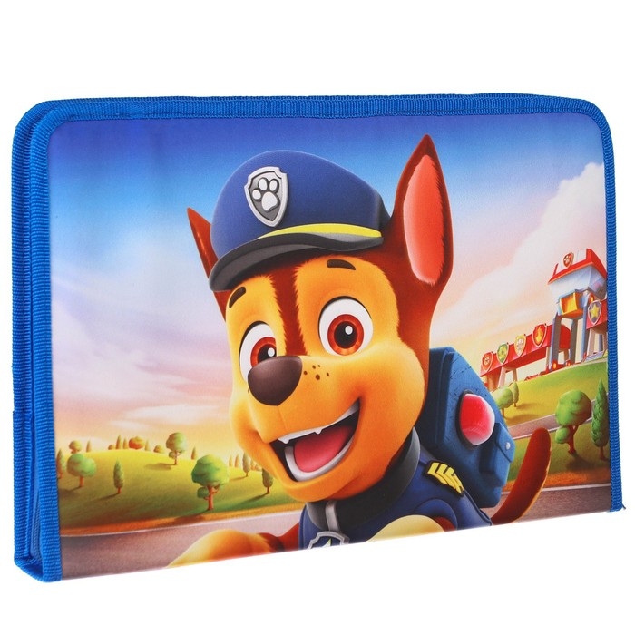 Папка для труда А4 с пеналом, на молнии, текстиль, Щенячий патруль Папка для труда А4 с пеналом, на молнии, текстиль, Щенячий патруль