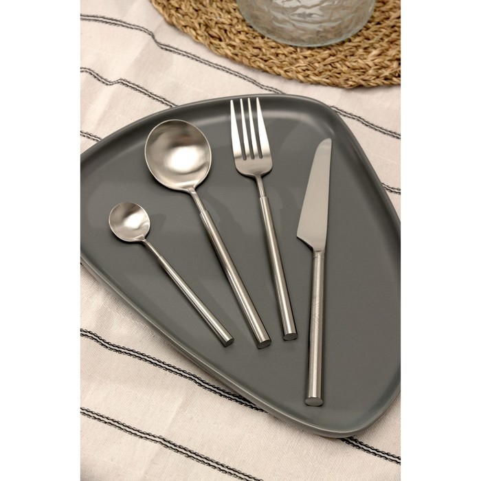 Набор столовых приборов Magistro &laquo;Колонна&raquo;, 4 предмета, цвет серебряный