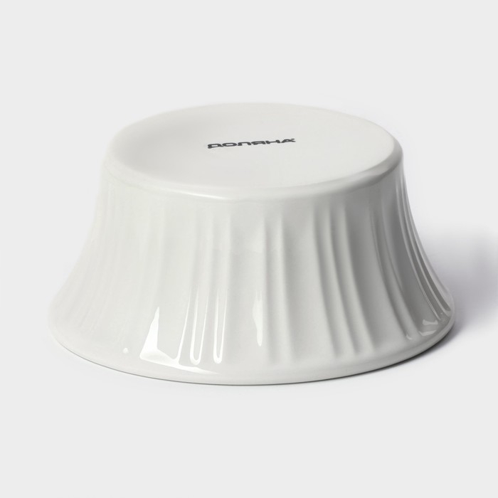 Рамекин из жаропрочной керамики Доляна &laquo;Маффин&raquo;, 250 мл, d=11,4 см, цвет белый