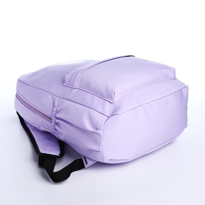 Рюкзак школьный из текстиля на молнии, 3 кармана, цвет сиреневый