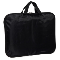 Папка с ручками текстильная А4, 350 х 270 х 20 мм, Calligrata "Офис", нейлон 600D, двуцветный кант, чёрная