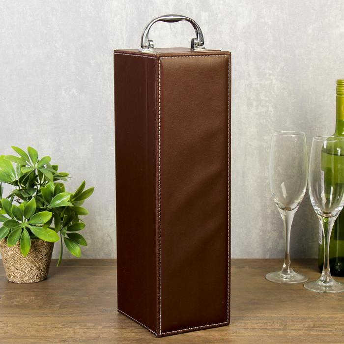 Шкатулка дерево под бутылку Шкатулка дерево под бутылку "Джентльмен" кофейный 35,5х12х11 см