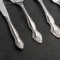 Набор столовый &laquo;Тройка&raquo;, 30 предметов, цвет серебряный