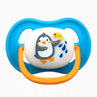 Соска - пустышка анатомическая &laquo;Пингвин&raquo;, +6 мес., цвет голубой