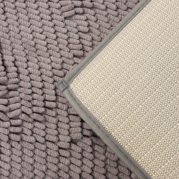 Коврик для дома Доляна «Букли длинные», 40×60 см, цвет серый Коврик для дома Доляна «Букли длинные», 40×60 см, цвет серый