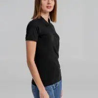 Рубашка поло женская Neptune черная, размер L