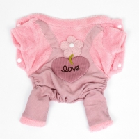 Комбинезон "Love", размер XL (ДС 40 см, ОГ 50 см, ОШ 40 см), розовый