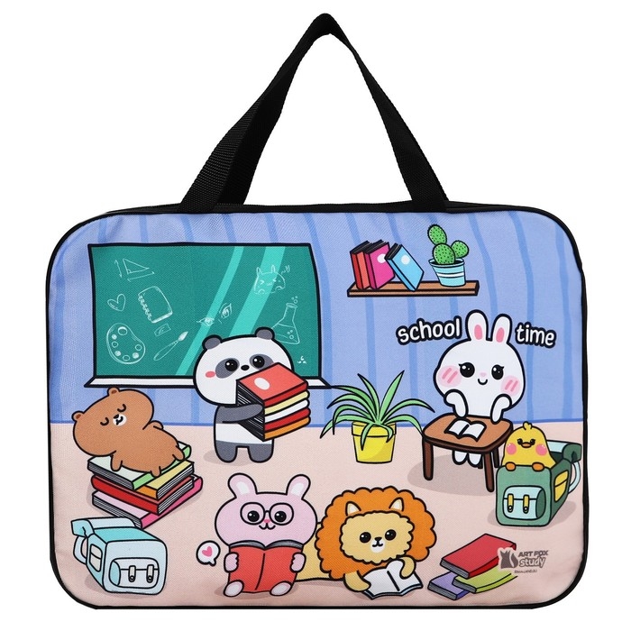 Папка для труда А4 на молнии текстиль 70мм 360 х 260 &laquo;1 сентября: Корея&raquo;