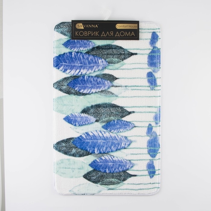 Коврик для ванной и туалета SAVANNA &laquo;Гранд&raquo;, 50&times;80 см, цвет голубой