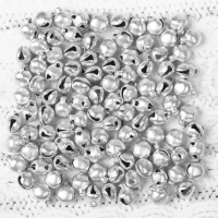 Бубенчики для рукоделия, набор 100 шт., размер 1 шт. &mdash; 0,6 см, цвет серебристый