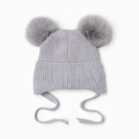 Шапка утепленная Крошка Я р.48-50, 1-3 года, серый