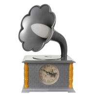 Настольная лампа "Граммофон" E14 10Вт серый 14,5х12,3х24,5 см RISALUX Настольная лампа "Граммофон" E14 10Вт серый 14,5х12,3х24,5 см RISALUX