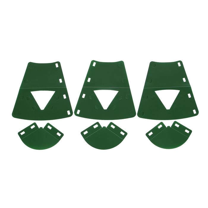 Клумба пластиковая, d = 15&ndash;35 см, высота бортика 40, &laquo;Цветочная карусель&raquo;, зелёная