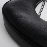 Сумка женская хобо на молнии TEXTURA, средний размер, цвет чёрный