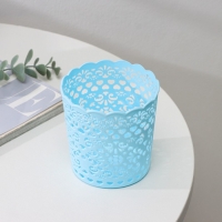 Корзина для хранения &laquo;Кружевной узор&raquo;, пластик, 9,8&times;9,8&times;10 см, цвет МИКС