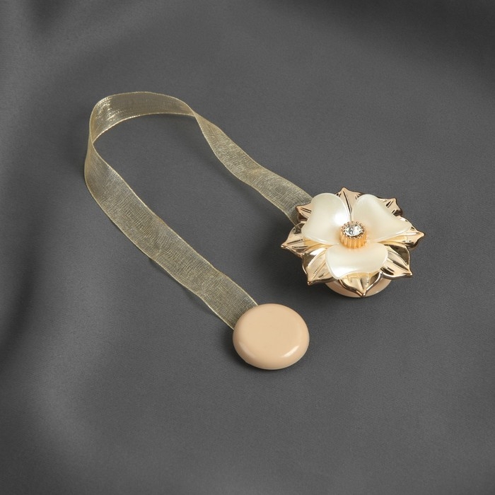 Подхват для штор &laquo;Цветок&raquo;, d = 5 см, цвет золотой