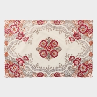 Салфетка сервировочная на стол &laquo;Незабудки&raquo;, ажурная, 45&times;30 см, цвет металлик розово-оранжевый