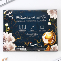 Набор &laquo;Золотой учитель&raquo;: ежедневник А6, 64 листа, блок с липким слоем и ручка