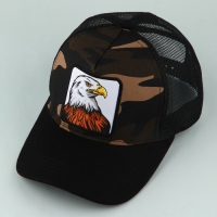 Кепка мужская с сеткой «Орел», цвет чёрный, р-р 56 Кепка мужская с сеткой «Орел», цвет чёрный, р-р 56
