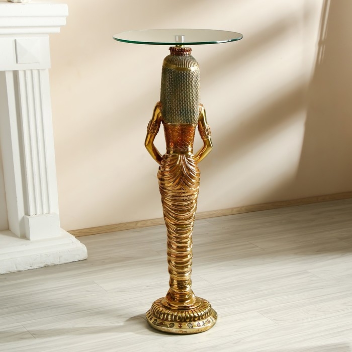Стол декоративный "Клеопатра" золото 45х45х103 см