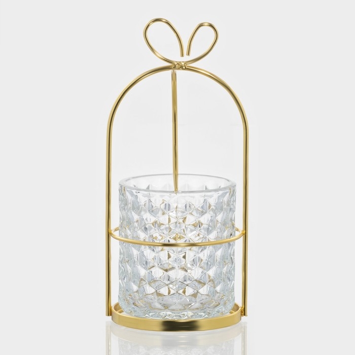 Конфетница стеклянная &laquo;Богема. Бантик&raquo;, 9,5&times;20 см