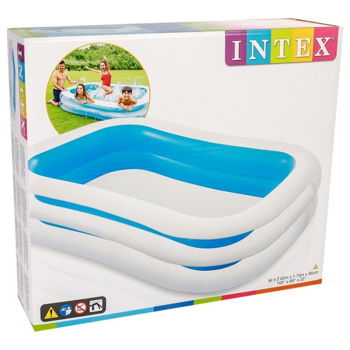 Бассейн надувной &laquo;Семейный&raquo;, 262 х 175 х 56 см, от 6 лет, 56483NP INTEX