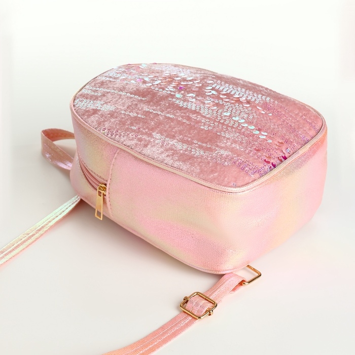 Рюкзак детский на молнии &laquo;Выбражулька&raquo;, цвет светло-розовый