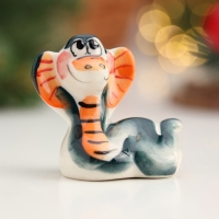 Новый год. Сувенир символ года "Змея Маруся", гжель, цвет, 4,5 см Новый год. Сувенир символ года "Змея Маруся", гжель, цвет, 4,5 см