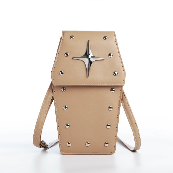 Сумка молодёжная на магните, цвет бежевый Сумка молодёжная на магните, цвет бежевый