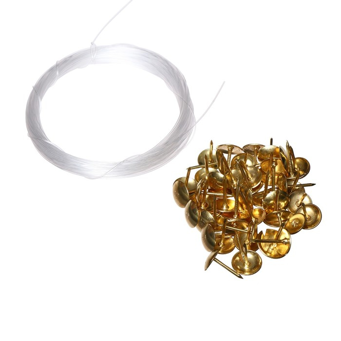 Комплект для обивки дверей, 110 &times; 200 см: иск.кожа, ватин 5 мм, гвозди, струна, чёрный, &laquo;Ватин&raquo;