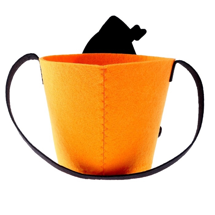 Корзинка декоративная « Призрак и тыква», 12,5 × 12,5 × 25 см Корзинка декоративная « Призрак и тыква», 12,5 × 12,5 × 25 см