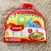 Развивающий коврик «Мягкие малыши», 4 мягкие игрушки, d80см, виды МИКС, Крошка Я Развивающий коврик «Мягкие малыши», 4 мягкие игрушки, d80см, виды МИКС, Крошка Я