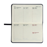 Планинг карманный датированный 2024 года, 155 х 95 мм, 64 листа, deVENTE.Emblem, твёрдая обложка из искусственной кожи, кремовый блок 70 г/м2, синий