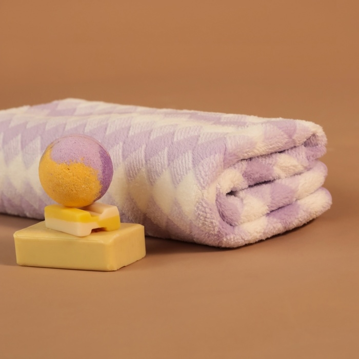 Полотенце банное Этель Полотенце банное Этель "Градиент", цв. розовый, 70х140 см, 100% п/э, 240 г/м2