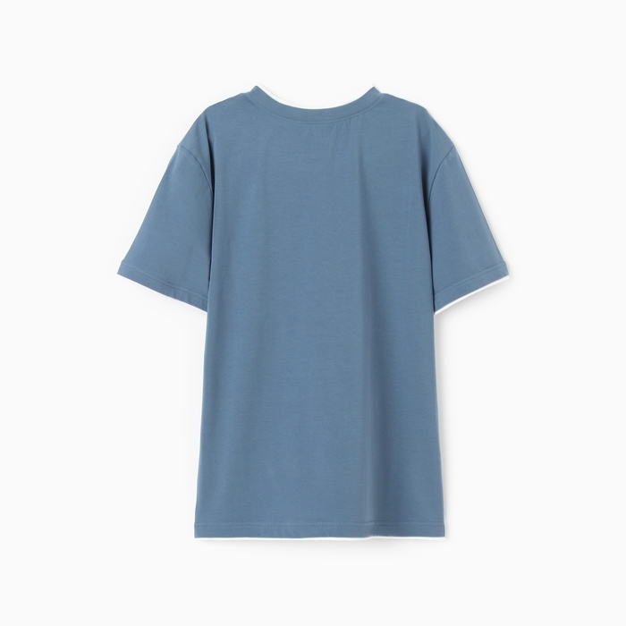 Футболка мужская, цвет голубой, размер 52