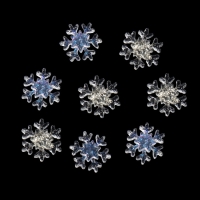 Новый год! Фигурки для дизайна ногтей &laquo;Снежинки&raquo;, цвет полупрозрачный