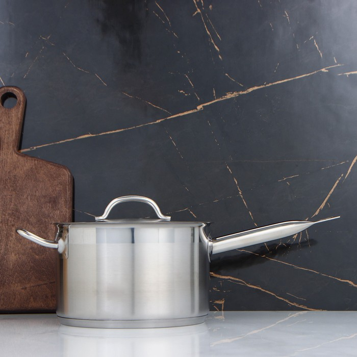 Сотейник, 4 л, d=20 см, h=12,5 см, металлическая крышка, капсульное дно, с двумя ручками, индукция Сотейник, 4 л, d=20 см, h=12,5 см, металлическая крышка, капсульное дно, с двумя ручками, индукция