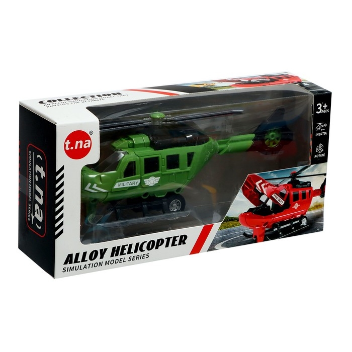 Вертолёт металлический «Спасатель», инерционный, цвет МИКС Вертолёт металлический «Спасатель», инерционный, цвет МИКС