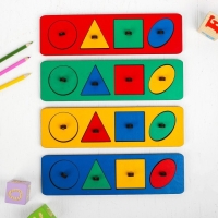 Рамки-вкладыши М. Монтессори &laquo;Геометрические фигуры&raquo; МИКС