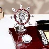 Набор настольный 6в1 с визитницей, красное дерево Набор настольный 6в1 с визитницей, красное дерево