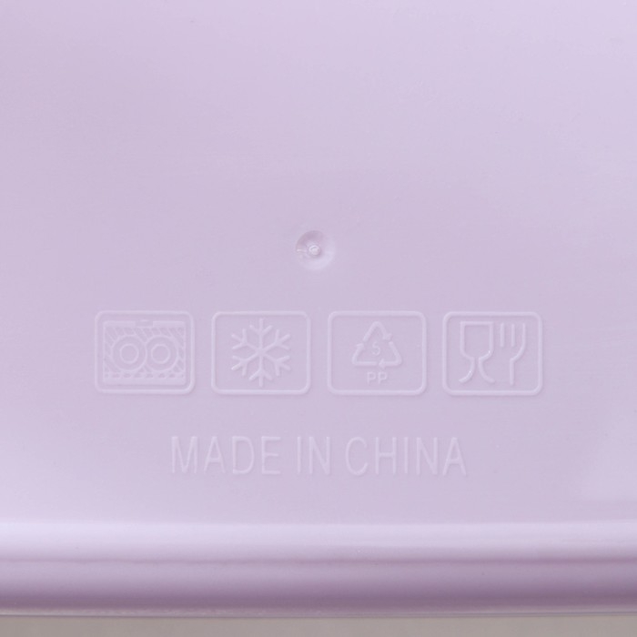 Ланч - бокс пластиковый с ложкой &laquo;Мишки&raquo;, прямоугольный, 18&times;7&times;4,5 см, цвет МИКС