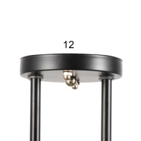 Люстра "Шарлин" 2хЕ27 40Вт черный 46х25х26 см BayerLux