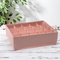 Набор органайзеров «Правило», 3 шт: 33×28×9, 33×16×9 см, 20 ячеек, 7 ячеек, 6 ячеек, цвет розовый Набор органайзеров «Правило», 3 шт: 33×28×9, 33×16×9 см, 20 ячеек, 7 ячеек, 6 ячеек, цвет розовый