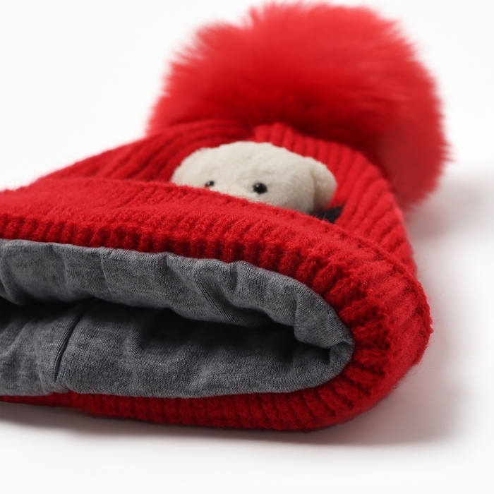 Шапка детская MINAKU, цв.красный, р-р 48-50