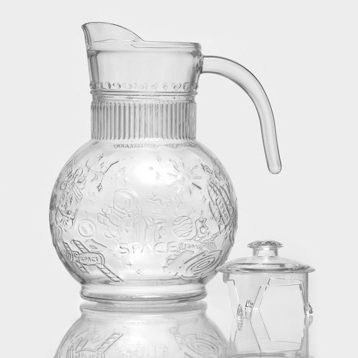Набор для напитков из стекла &laquo;Космос&raquo;, 5 предметов: кувшин 1,9 л, 4 кружки 300/280/280/250 мл