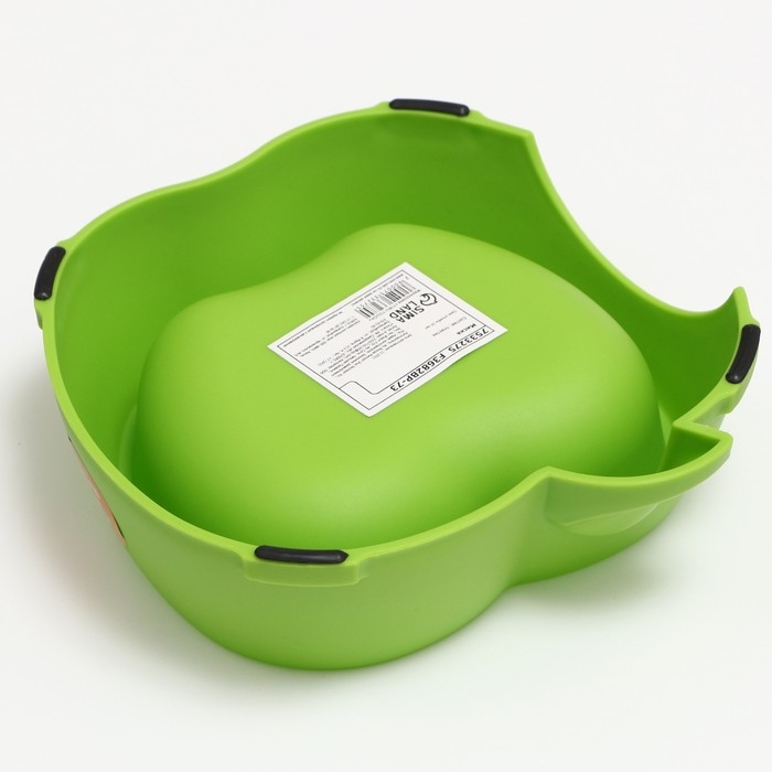 Миска пластиковая фигурная 17,5 х 17,5 х 5,5 см, зелёная