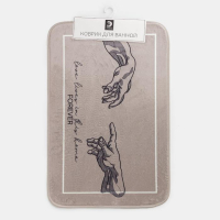 Коврик для ванной Этель "Forever", 80х50 см, велюр Коврик для ванной Этель "Forever", 80х50 см, велюр