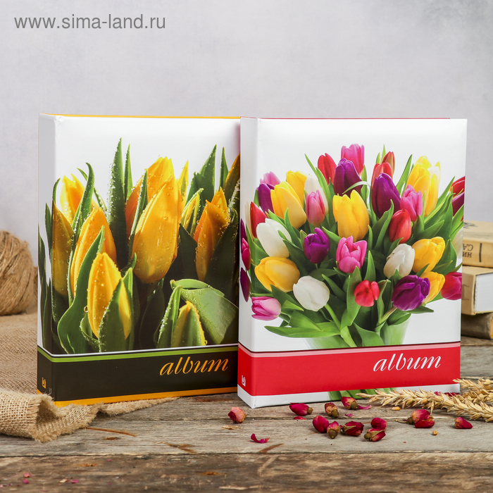 Фотоальбом на 200 фото 10х15 см Image Art серия  005 IA цветы   МИКС