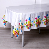 Скатерть одноразовая «С днём рождения. Шарики», 137 × 180 см Скатерть одноразовая «С днём рождения. Шарики», 137 × 180 см